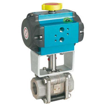 Ball valve Type: 3461 Stainless steel Pneumatic operated Double acting Internal thread (BSPP) PN50/63/100
